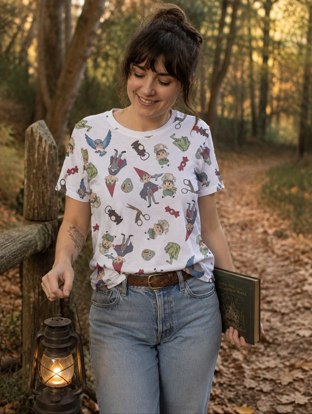 Over the Garden Wall All Over Print Graphic Tee Small Cartoon Network Wirt Greg